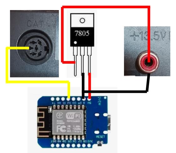 Esquemático del circuito CAT wifi